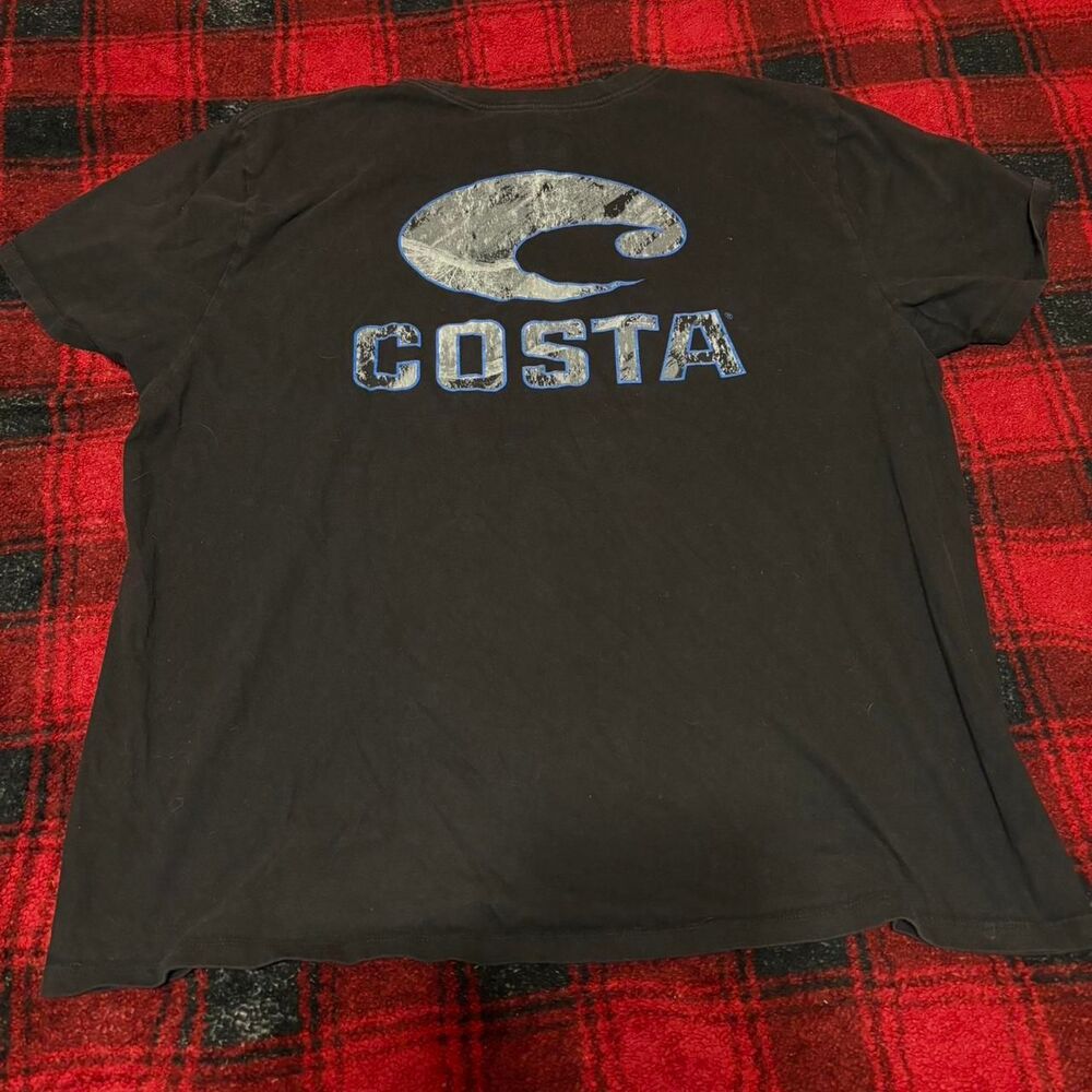 Costa-del-mar Costa Men's Black with grey/blue back T-shirt